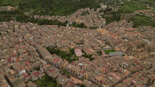 Town of Corleone Palermo Italy Aerial view