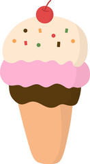 ice cream cone elements, Cool summer foods.