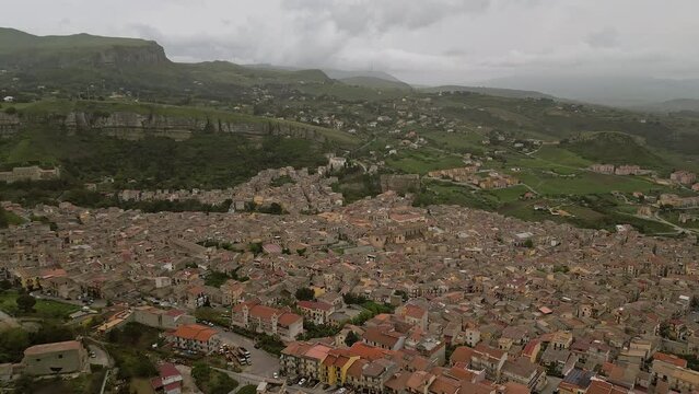 Town of Corleone Palermo Italy Aerial view