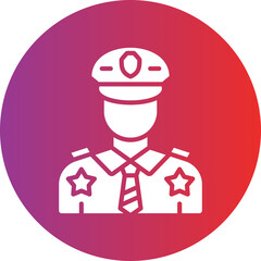Vector Design Officer Icon Style