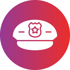 Vector Design Police Hat Icon Style