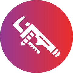 Vector Design Pipe Wrench Icon Style