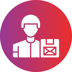 Vector Design Post Rider Icon Style