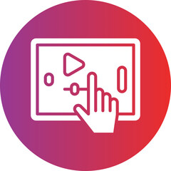 Vector Design Interactive Video Icon Style