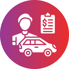Vector Design Car Salesman Icon Style