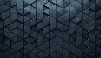 3D Triangle Particles Technology Minimalist Black Abstract Background made with Generative AI