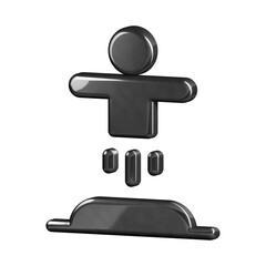 This is a beautifully designed 3D teleport icon with a beautiful metallic texture.