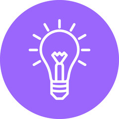 Vector Design Light Bulb Icon Style