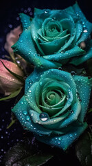Mint coloured roses