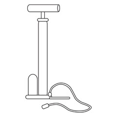 bike pump outline illustration