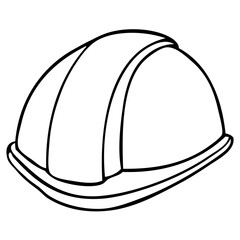 hard hat outline illustration