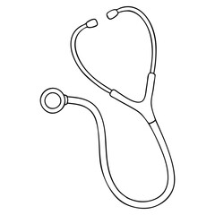 stethoscope outline illustration