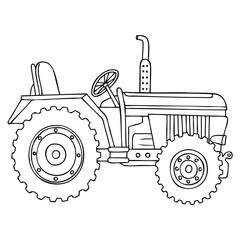 tractor sketch illustration