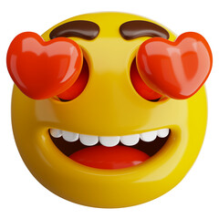 Obraz premium 3d render of emoji,cartoon emoji isolated.