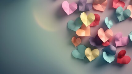 Romantic Pastels Heart Love Abstract Background in Soft Hues