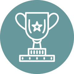 Vector Design Trophy Icon Style