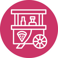 Vector Design Pizza Stall Icon Style