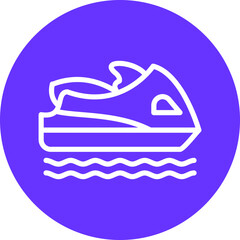 Vector Design Jet Ski Icon Style