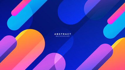 Colorful geometric shapes abstract modern technology background design. Vector abstract graphic presentation design banner pattern wallpaper background web template.