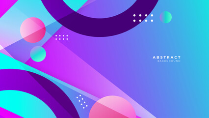 Vector colorful geometric shapes abstract, science, futuristic, energy technology concept. Digital image of light rays, stripes lines with light, speed and motion blur over dark tech background