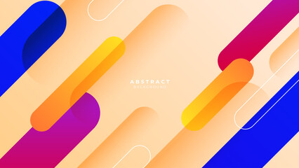 Abstract colorful geometric shapes 3d background. Vector illustration abstract graphic design banner pattern presentation background wallpaper web template.