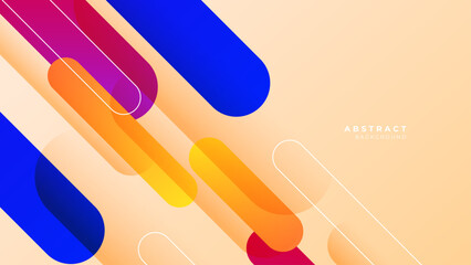 Abstract colorful background with 3d modern trendy fresh color for presentation design, flyer, social media cover, web banner, tech banner