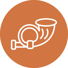 Vector Design Post Horn Icon Style