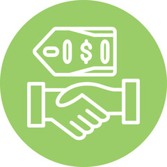 Vector Design Buyout Price Icon Style