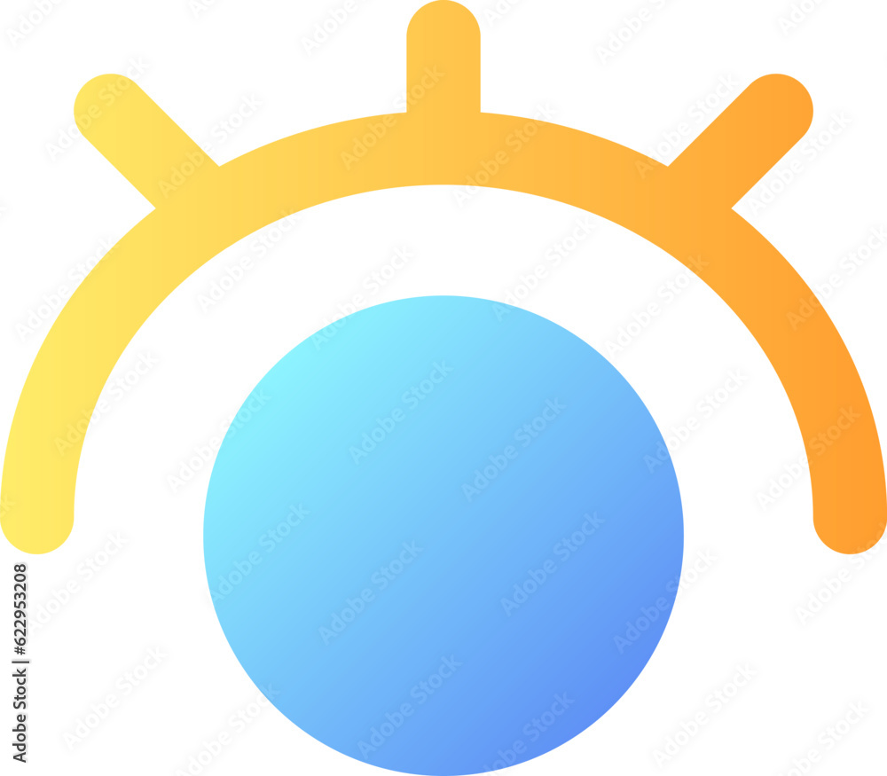 Aufkleber eye pixel perfect flat gradient color ui icon. views amount. seen message. messenger and social medi