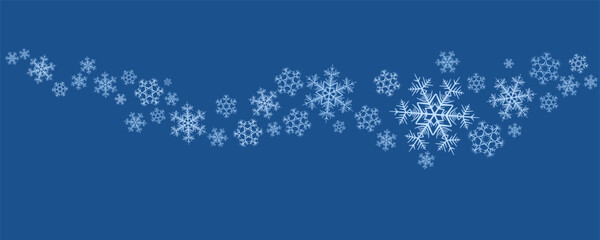flowing snowflakes decoration background