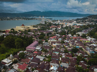 Aerial View of Ambon City, The Capital of Maluku