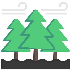 pine tree icon, are often used in design, websites, or applications, banner, flyer to convey specific concepts related to autumn seasons.