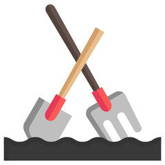 gardening tools icon, are often used in design, websites, or applications, banner, flyer to convey specific concepts related to autumn seasons.