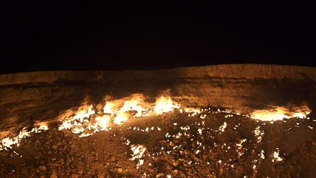 continually burning crater located in remote Turkmenistan