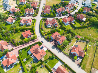 Aerial photo of village of Houses Residential Drone Above View S