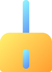 Broom pixel perfect flat gradient color ui icon. Erase messages history. Clear cache. Digital tool. Simple filled pictogram. GUI, UX design for mobile application. Vector isolated RGB illustration