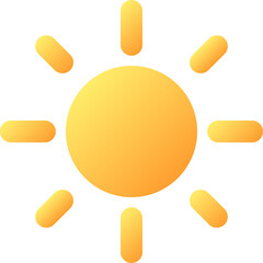 Brightness pixel perfect flat gradient color ui icon. Smartphone screen settings. Weather forecast. Simple filled pictogram. GUI, UX design for mobile application. Vector isolated RGB illustration