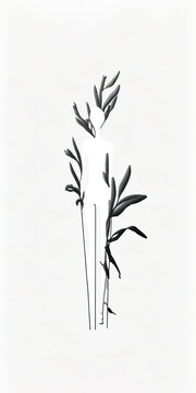 ai generated illustration personal growth seeing self maturity plants, white figure.