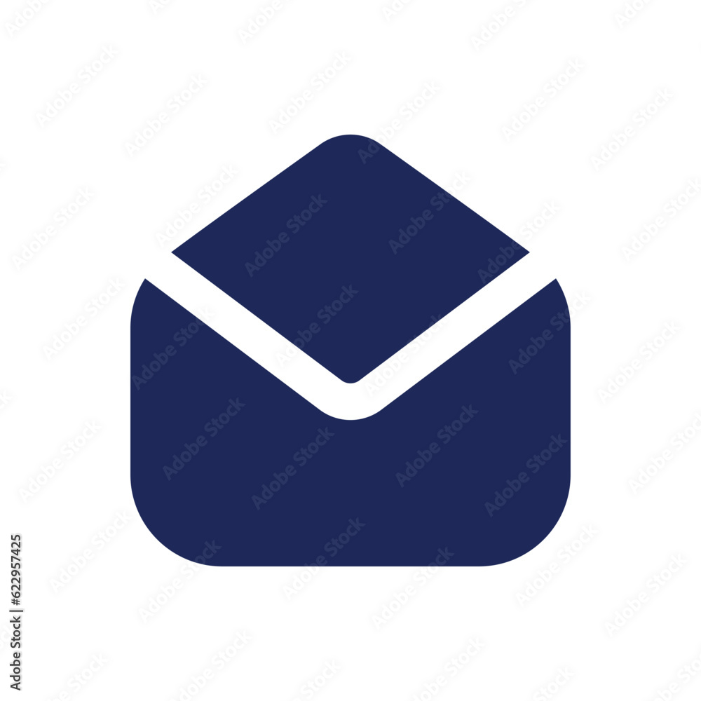 Poster read message black glyph ui icon. email service. digital letter inbox. user interface design. silhou