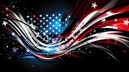 Patriotic Jubilation: USA Flag 4th of July Background Celebration