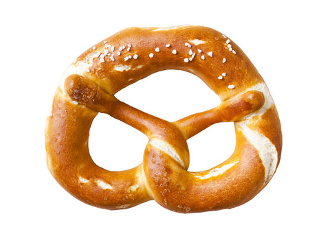 typical german pretzel isolated on transparent background