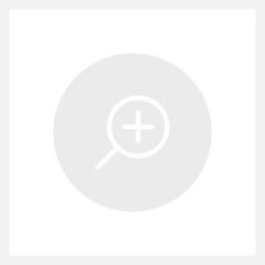 Fototapeta premium Inactive zoom in button UI element template. Editable isolated vector dashboard component. Flat user interface. Visual data presentation. Web design widget for mobile application with light theme