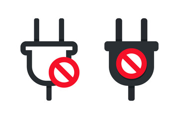 No plug icon. illustration vector