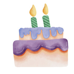 birthday cake isolated on white