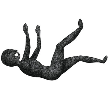 Illustration of falling man for design