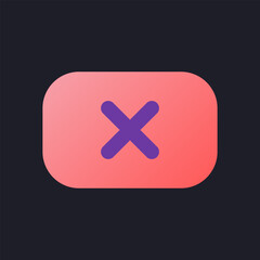 Obraz premium Remove background flat gradient fill ui icon for dark theme. Unwanted subject in footage. Pixel perfect color pictogram. GUI, UX design on black space. Vector isolated RGB illustration
