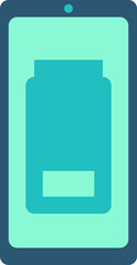 Mobile line icon, Mobile icon simple cartoon style.