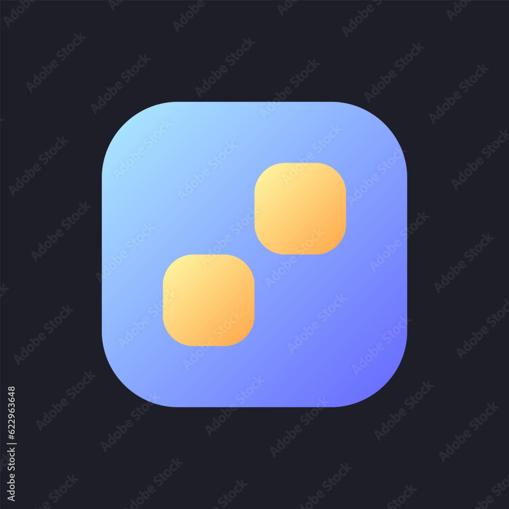 Poster pixelated transition effect flat gradient fill ui icon for dark theme. filmmaking technology. pixel 