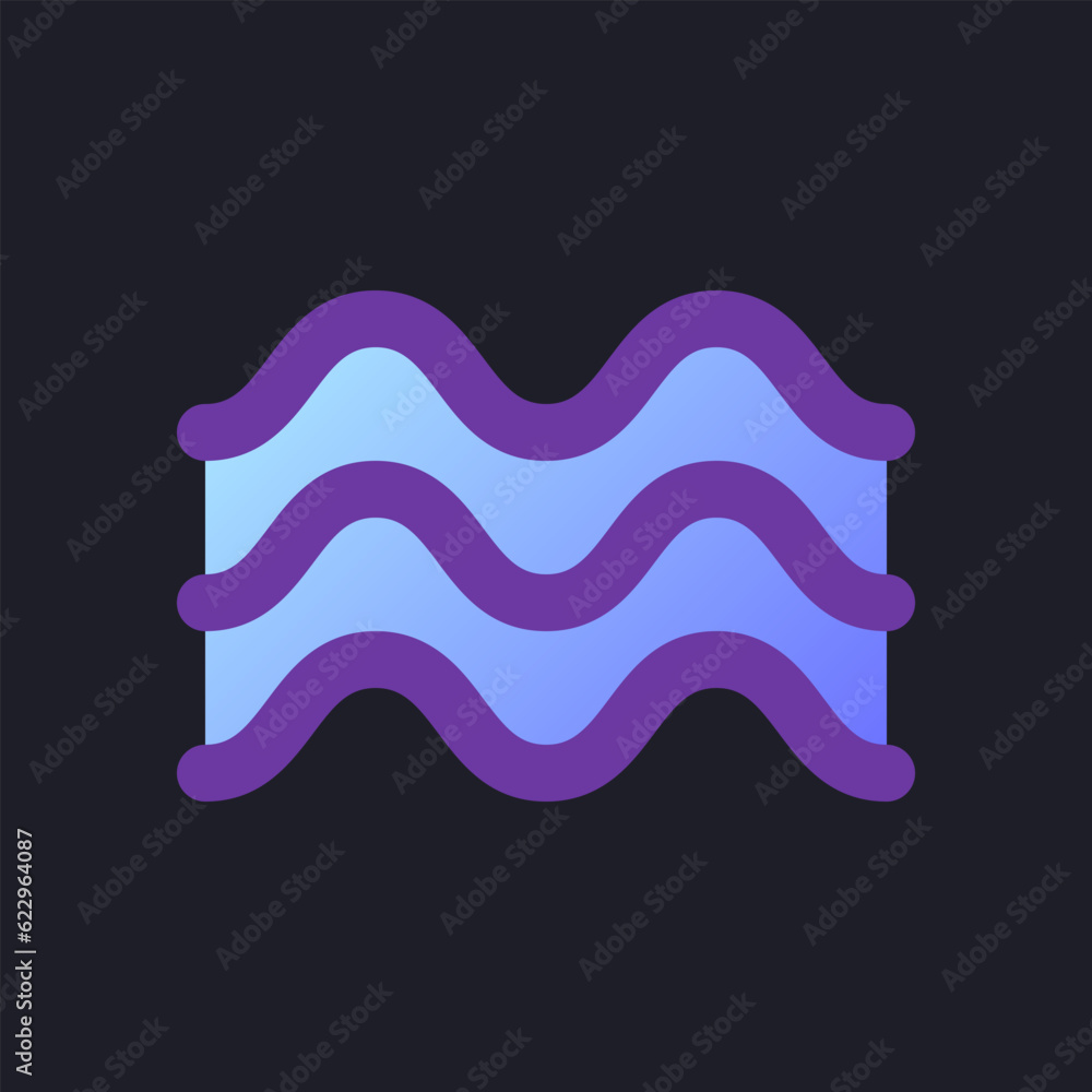 Poster float animation flat gradient fill ui icon for dark theme. move gently. add sense of weightlessness.