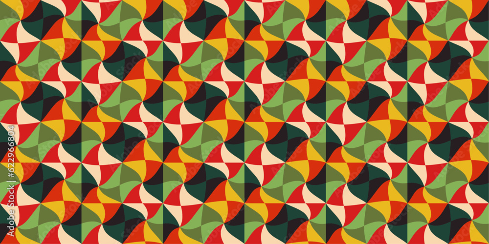 Poster colored mosaic pattern of pinwheels. for prints, surfaces, wallpapers, textiles, etc. vector and sea